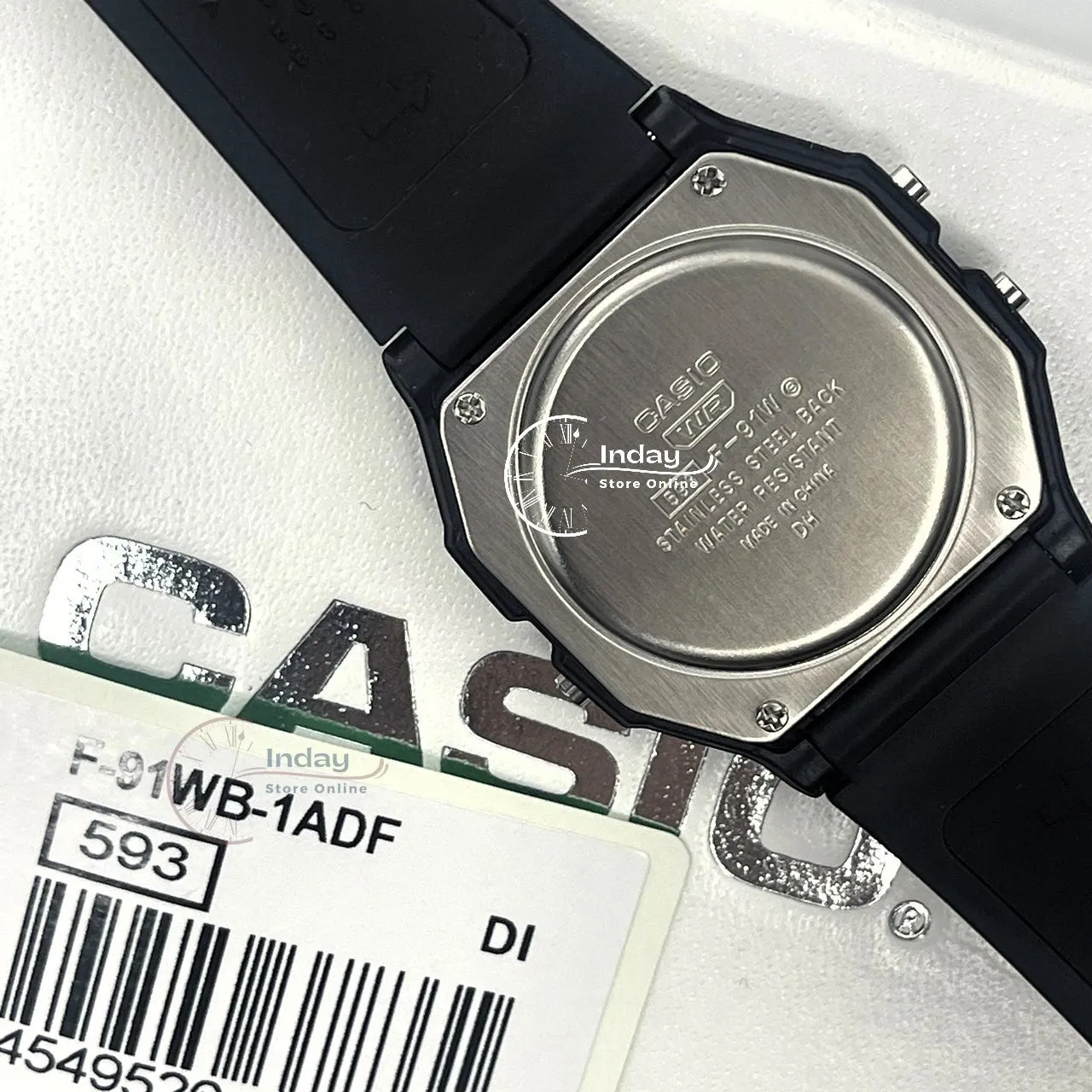 Casio Digital Women's Watch F-91WB-1A Bio-based Resin Band Battery Life: 7 years