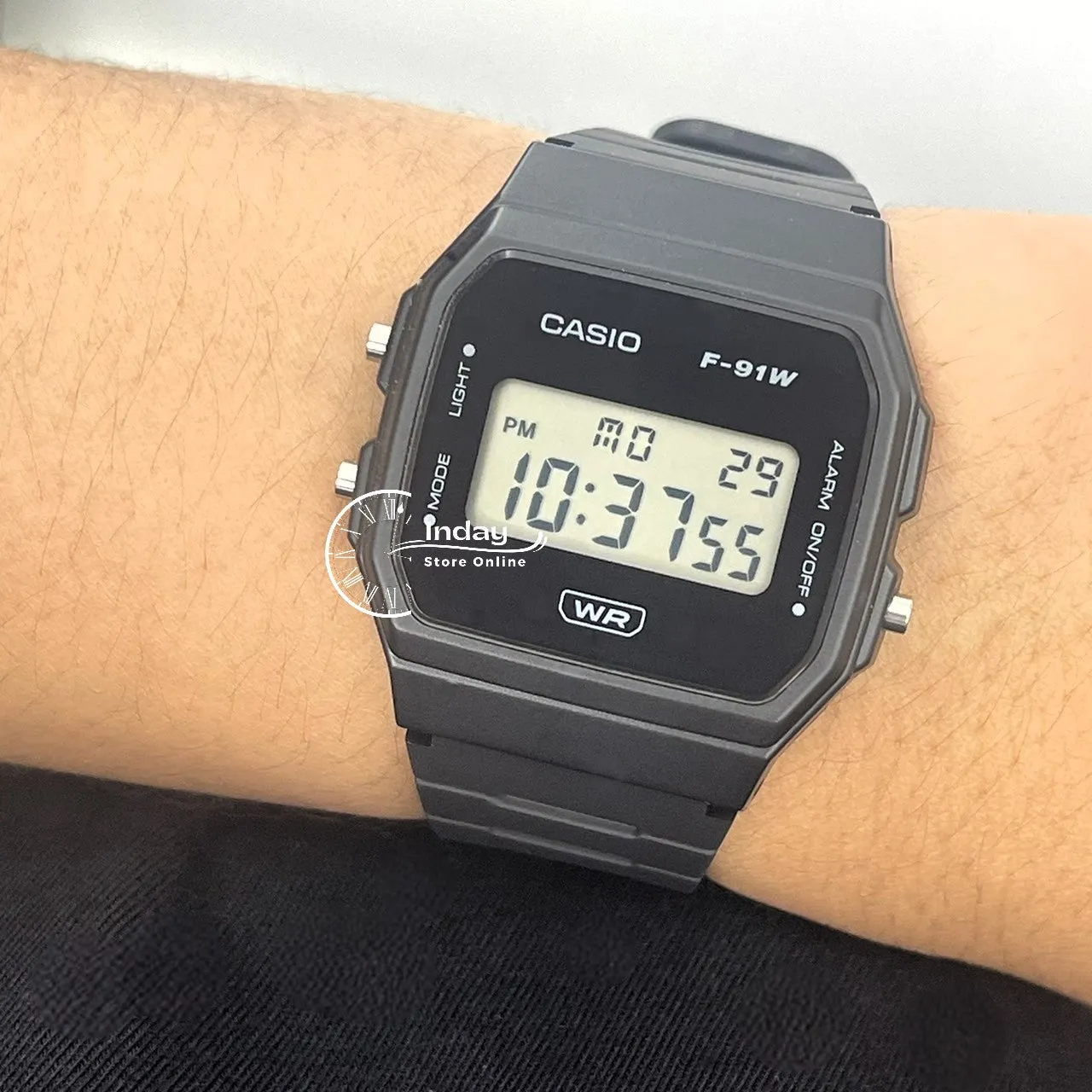Casio Digital Women's Watch F-91WB-1A Bio-based Resin Band Battery Life: 7 years
