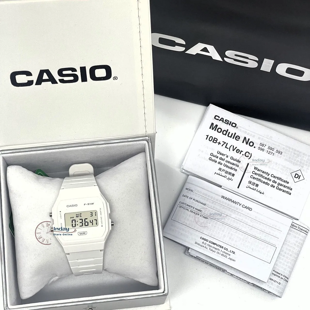 Casio Digital Women's Watch F-91WB-7A Bio-based Resin Band Battery Life: 7 years