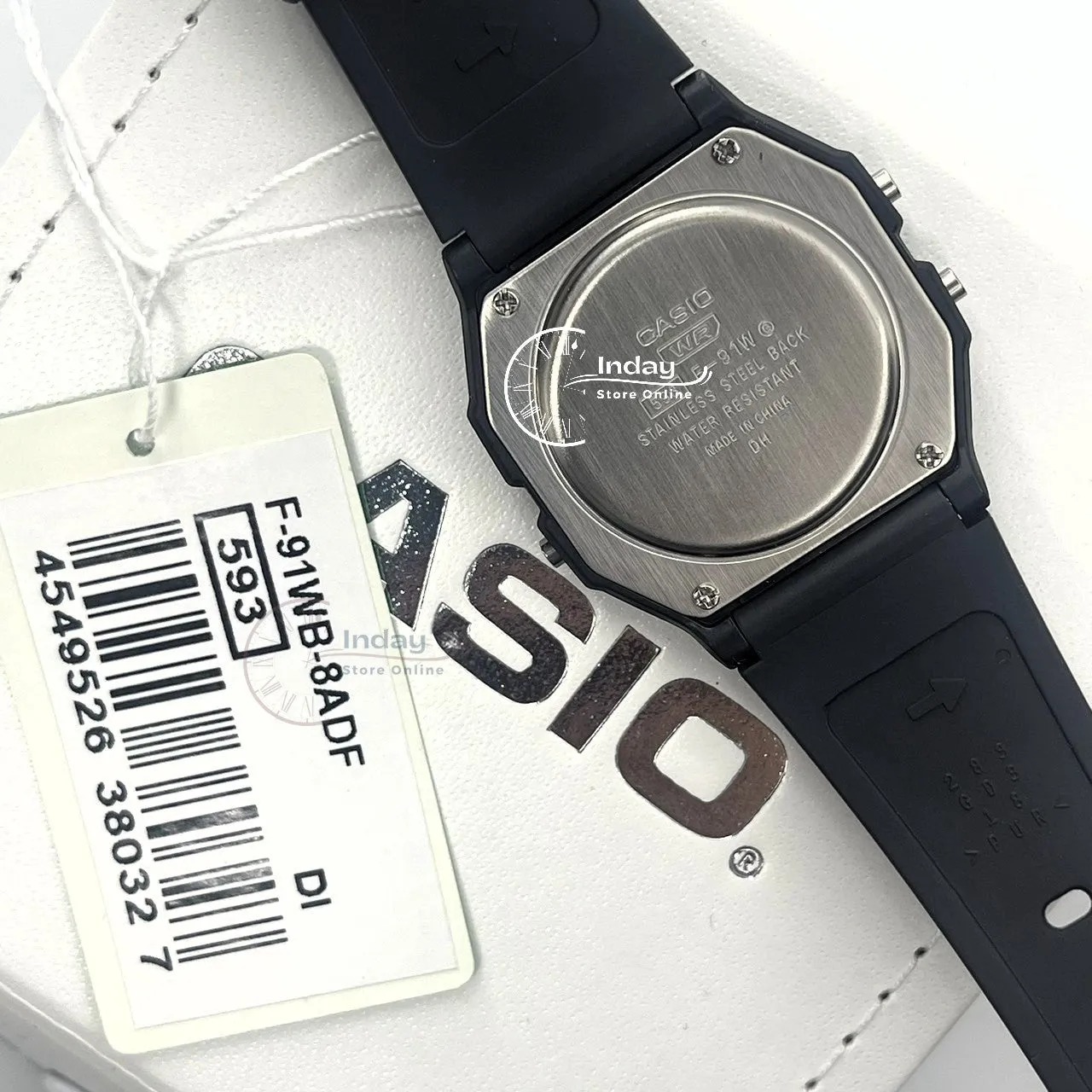 Casio Digital Women's Watch F-91WB-8A Bio-based Resin Band Battery Life: 7 years