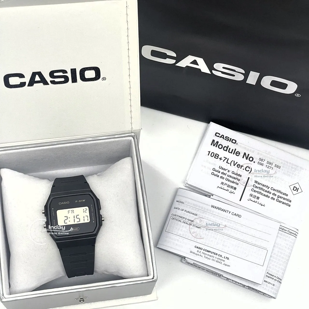 Casio Digital Women's Watch F-91WB-8A Bio-based Resin Band Battery Life: 7 years