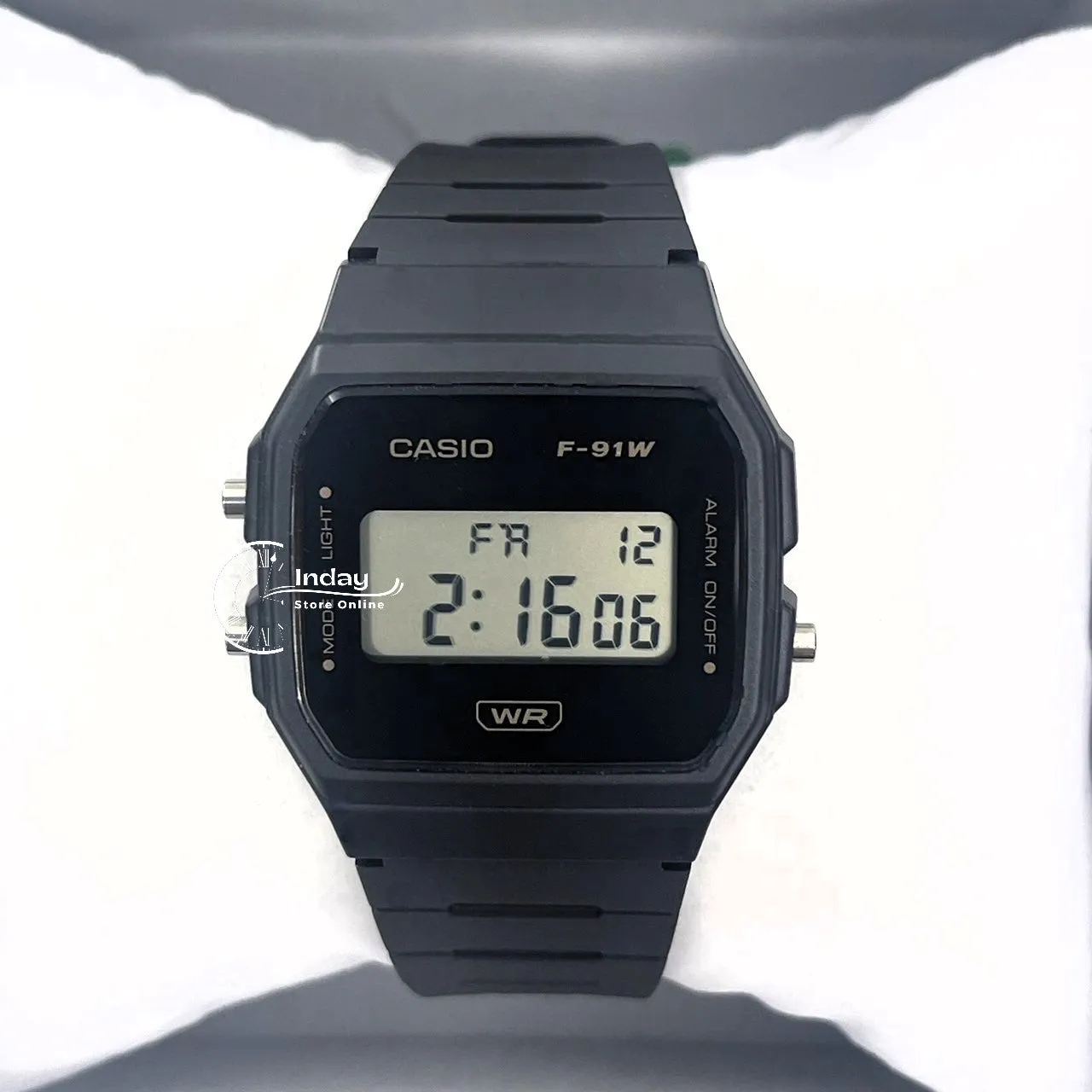 Casio Digital Women's Watch F-91WB-8A Bio-based Resin Band Battery Life: 7 years