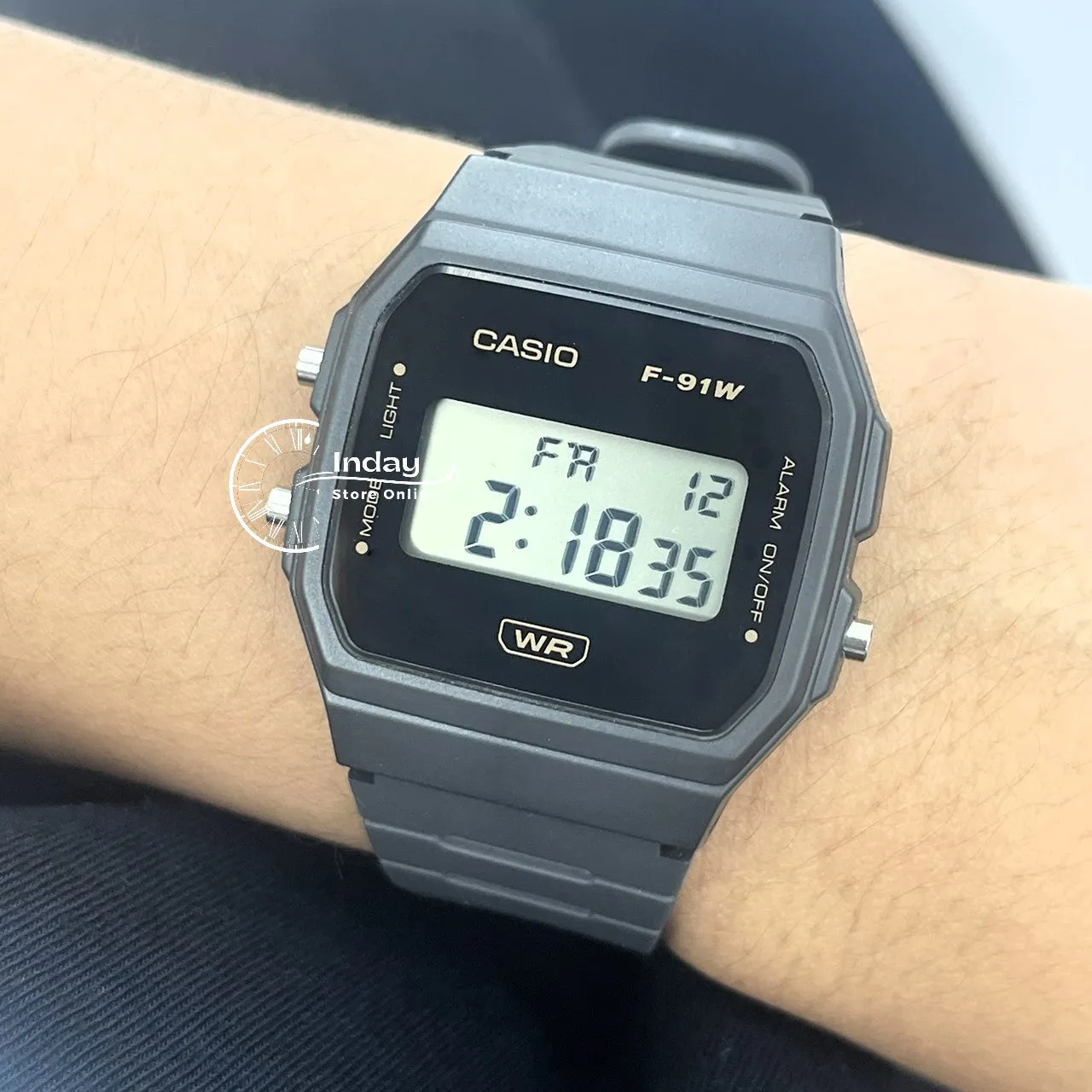 Casio Digital Women's Watch F-91WB-8A Bio-based Resin Band Battery Life: 7 years