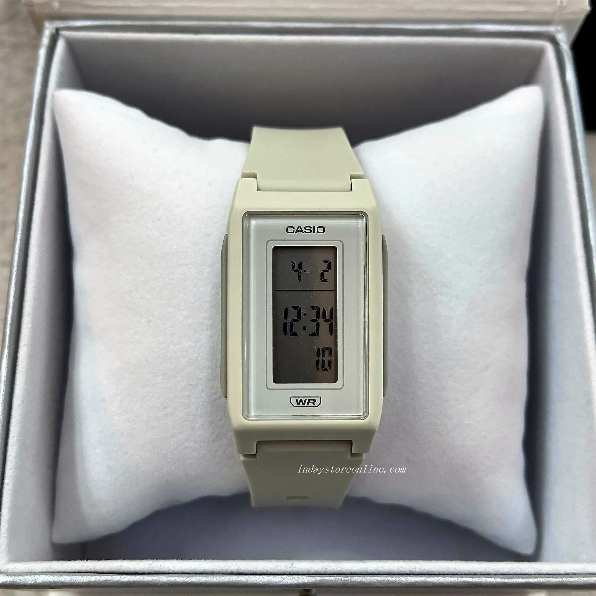 Casio Digital Women's Watch LF-10WH-8 Digital Resin Band Resin Glass