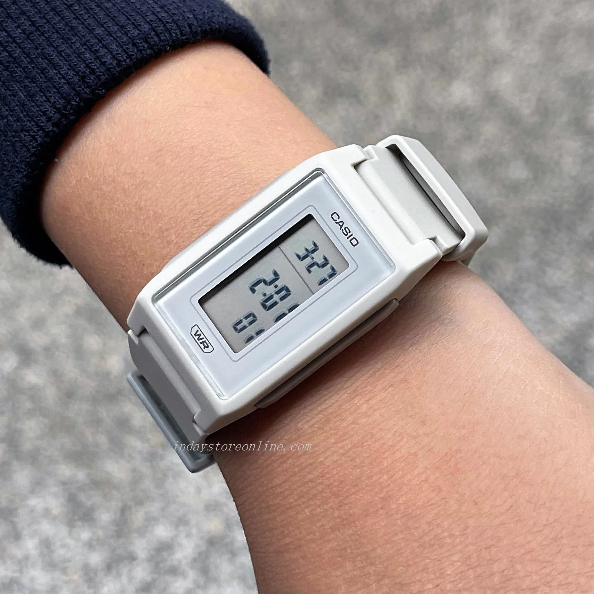 Casio Digital Women's Watch LF-10WH-8 Digital Resin Band Resin Glass