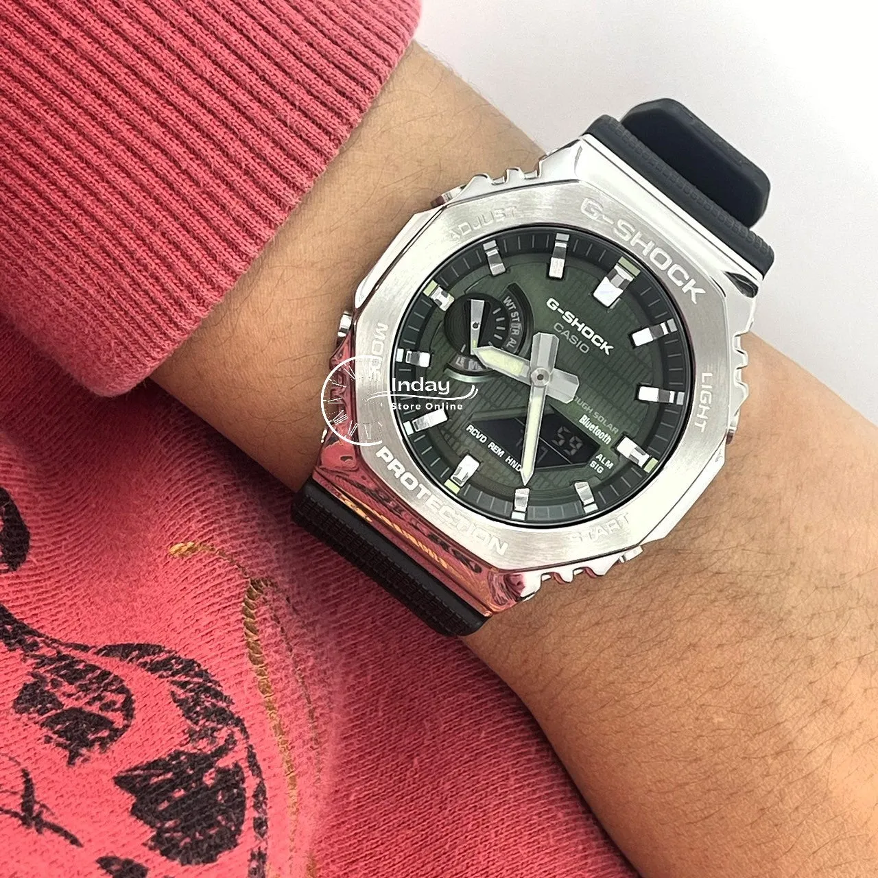 Casio G-Shock G-Steel Men's Watch GBM-2100A-1A3 Shock Resistant Mobile link Bluetooth Tough Solar