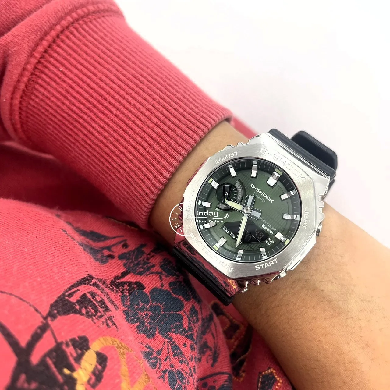 Casio G-Shock G-Steel Men's Watch GBM-2100A-1A3 Shock Resistant Mobile link Bluetooth Tough Solar