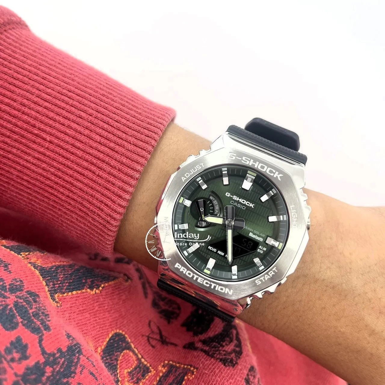 Casio G-Shock G-Steel Men's Watch GBM-2100A-1A3 Shock Resistant Mobile link Bluetooth Tough Solar