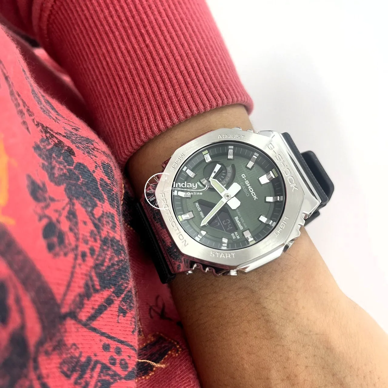 Casio G-Shock G-Steel Men's Watch GBM-2100A-1A3 Shock Resistant Mobile link Bluetooth Tough Solar