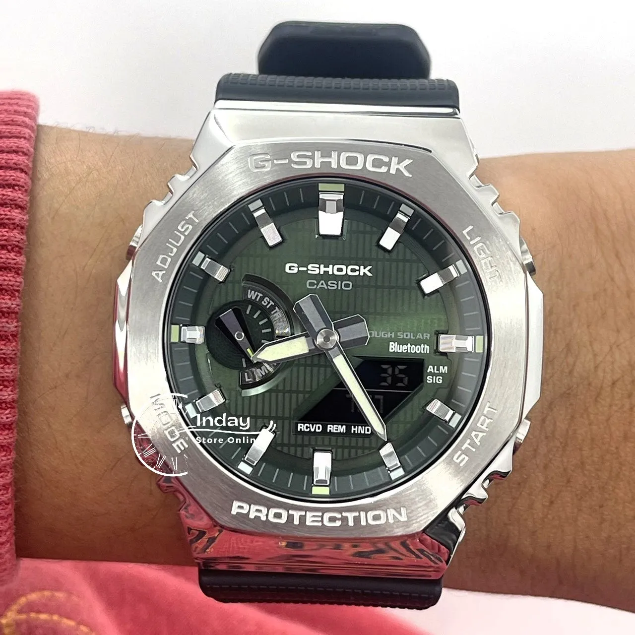Casio G-Shock G-Steel Men's Watch GBM-2100A-1A3 Shock Resistant Mobile link Bluetooth Tough Solar