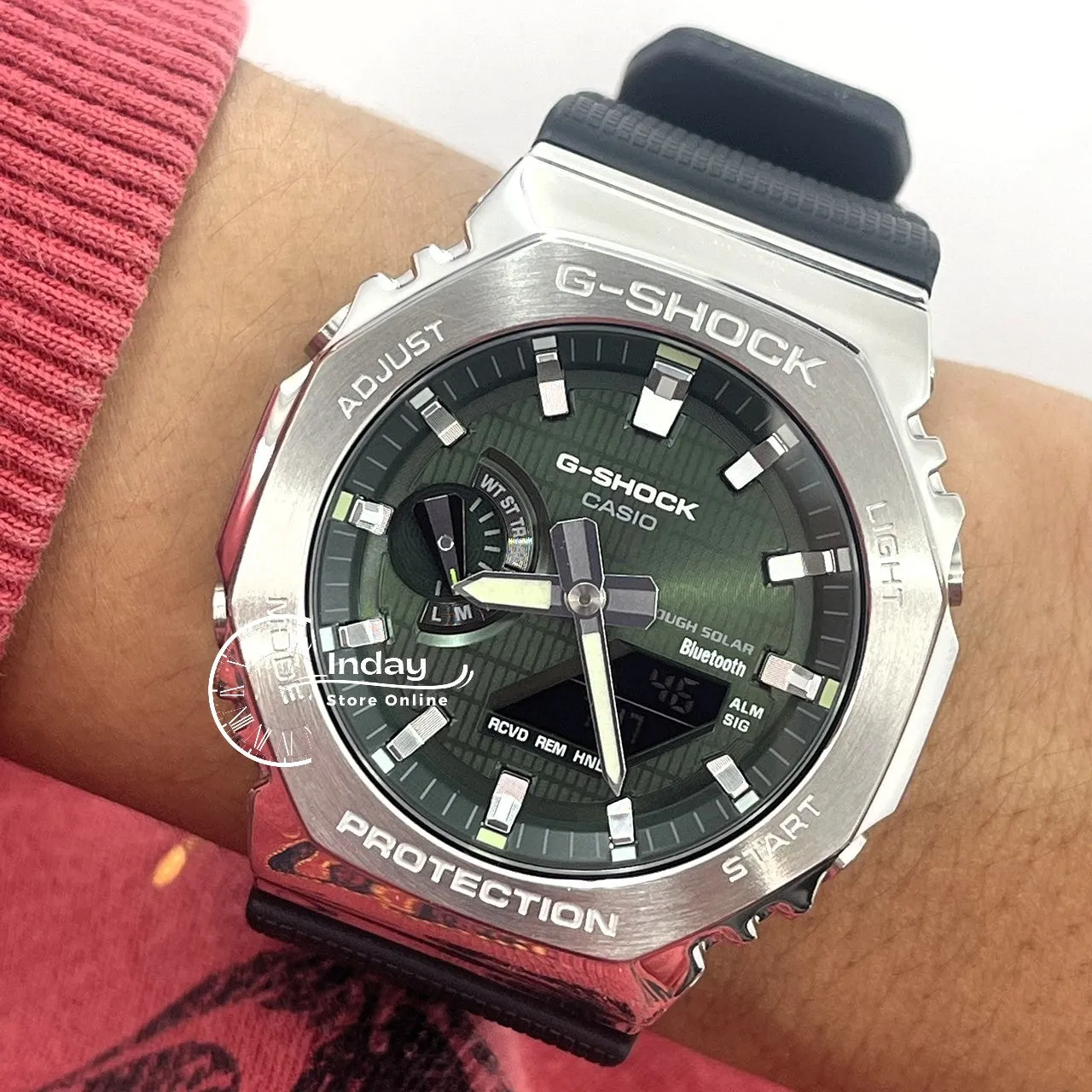 Casio G-Shock G-Steel Men's Watch GBM-2100A-1A3 Shock Resistant Mobile link Bluetooth Tough Solar