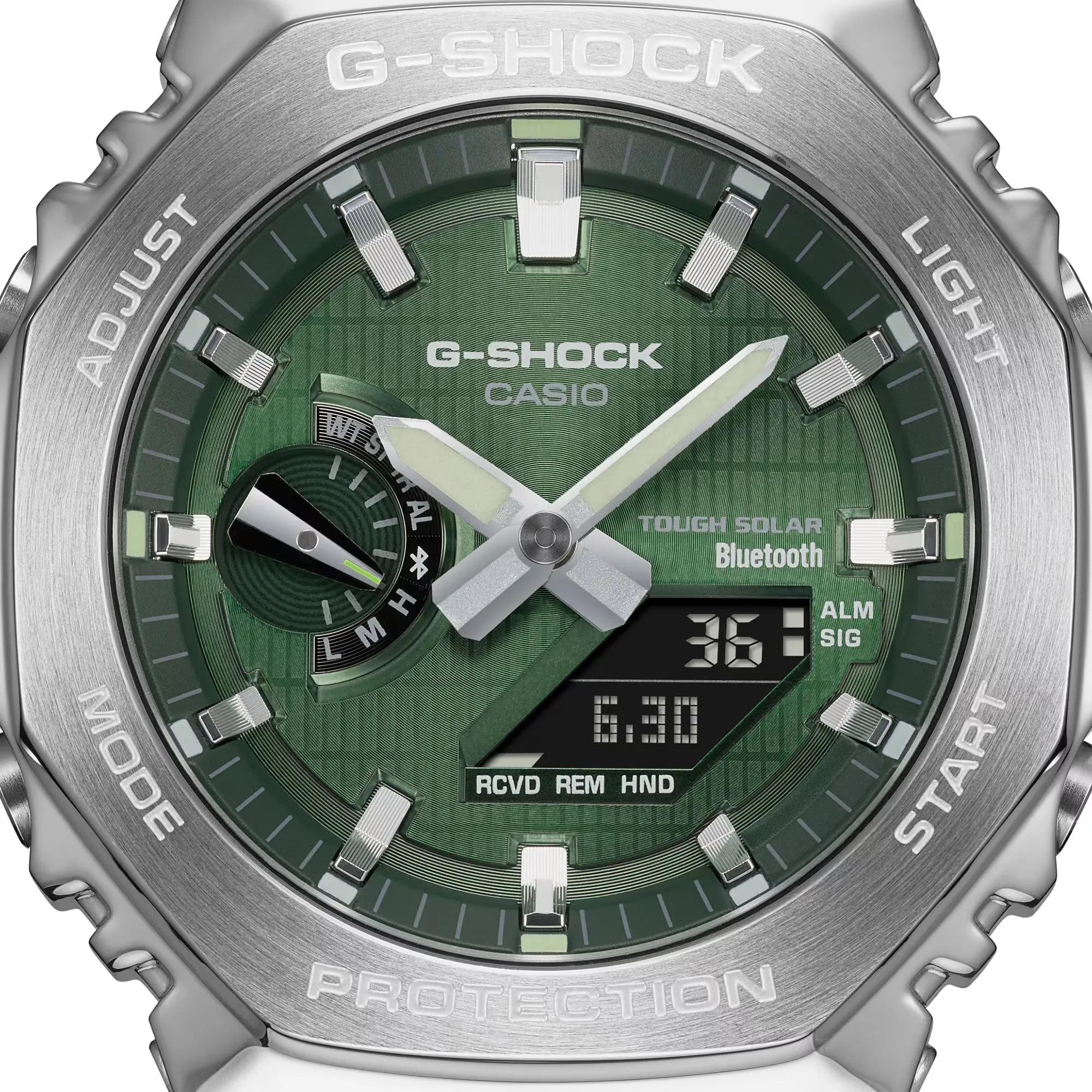 Casio G-Shock Green Steel CasiOak GBM2100A-1A3 Bluetooth Solar Watch