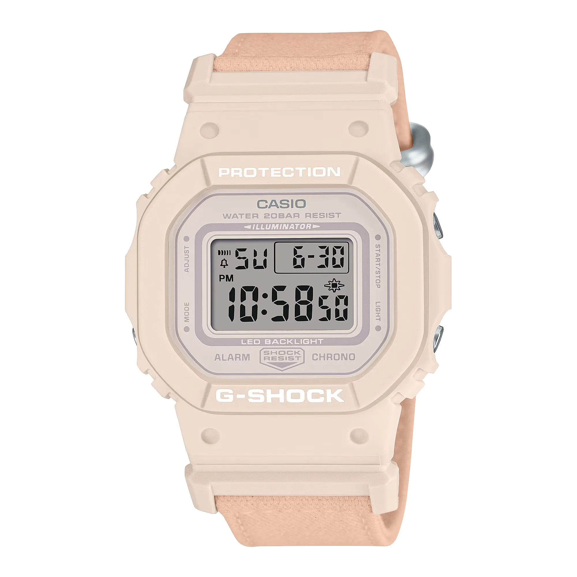 Casio G-Shock Peach Pink Canvas Womens Watch GMDS5600CT-4