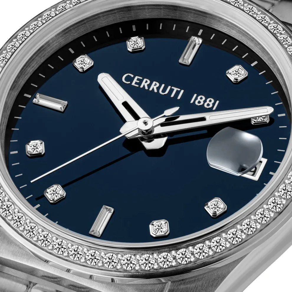 Cerruti 1881 Baccio Ladies Navy Dial Stainless Steel Watch