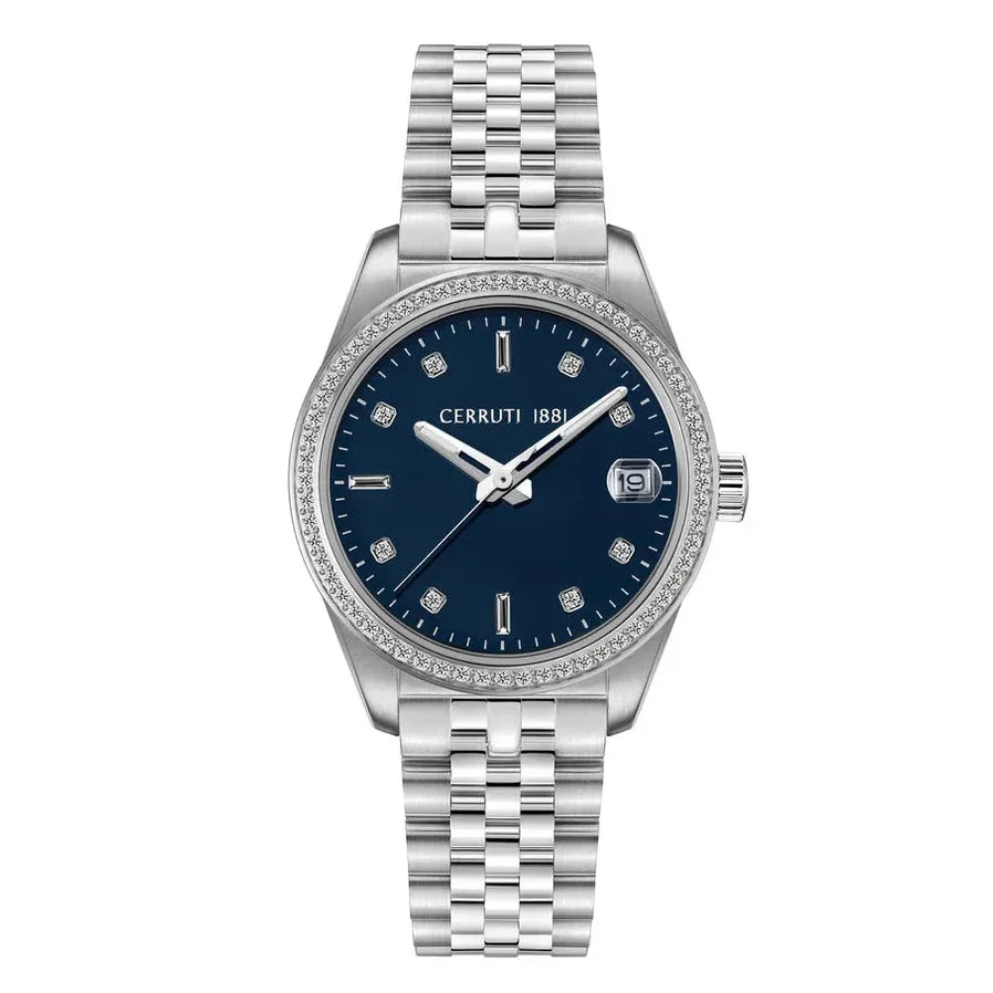 Cerruti 1881 Baccio Ladies Navy Dial Stainless Steel Watch