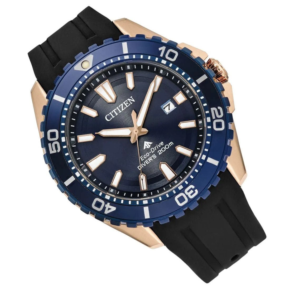 Citizen BN0196-01L Promaster Dive Eco-Drive Blue Dial Rubber Strap Diving Solar Watch