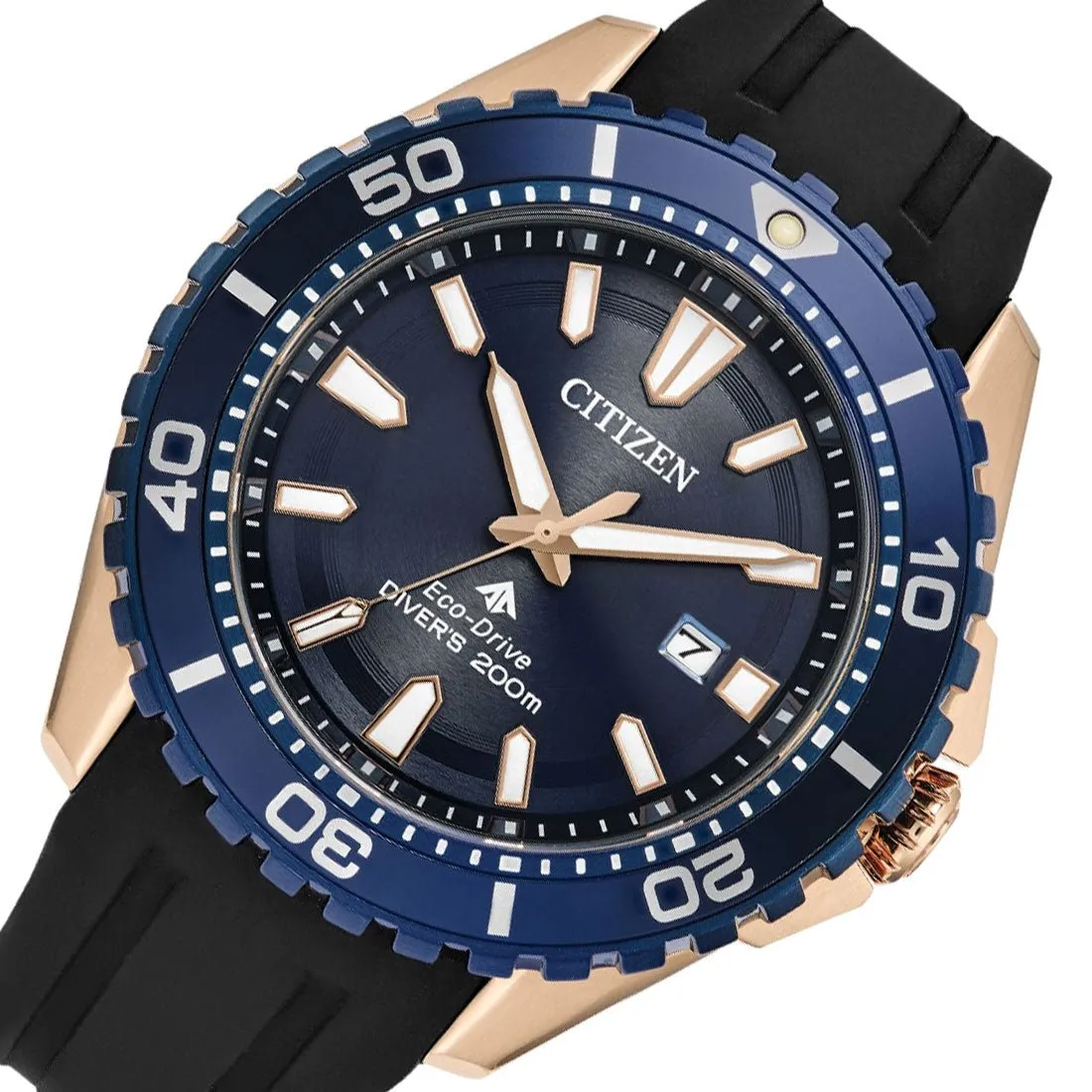 Citizen BN0196-01L Promaster Dive Eco-Drive Blue Dial Rubber Strap Diving Solar Watch