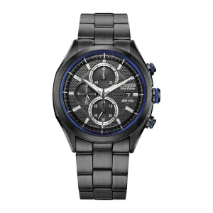 Citizen Drive Mens Eco Drive Chronograph Black Tone Black Dial Watch