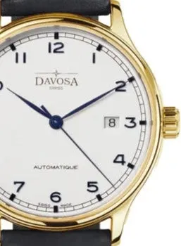 Classic Vegan Automatic Swiss-Made White Gold Executive Watch 16146415v