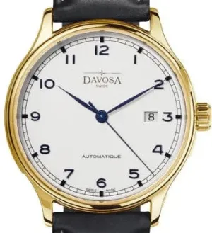Classic Vegan Automatic Swiss-Made White Gold Executive Watch 16146415v