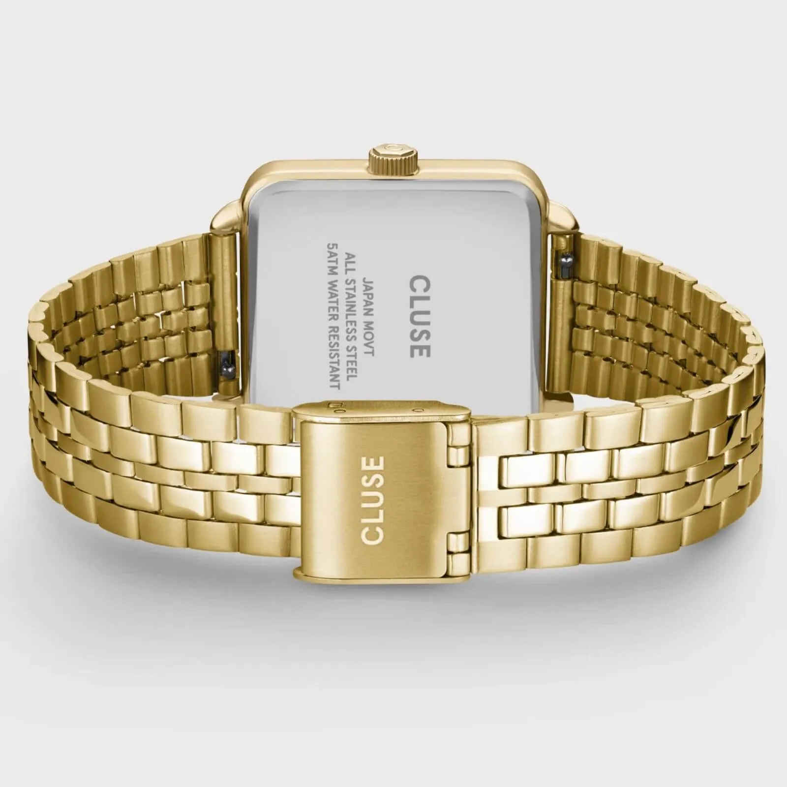 Cluse La Tetragone Gold Square Watch - Sage Green