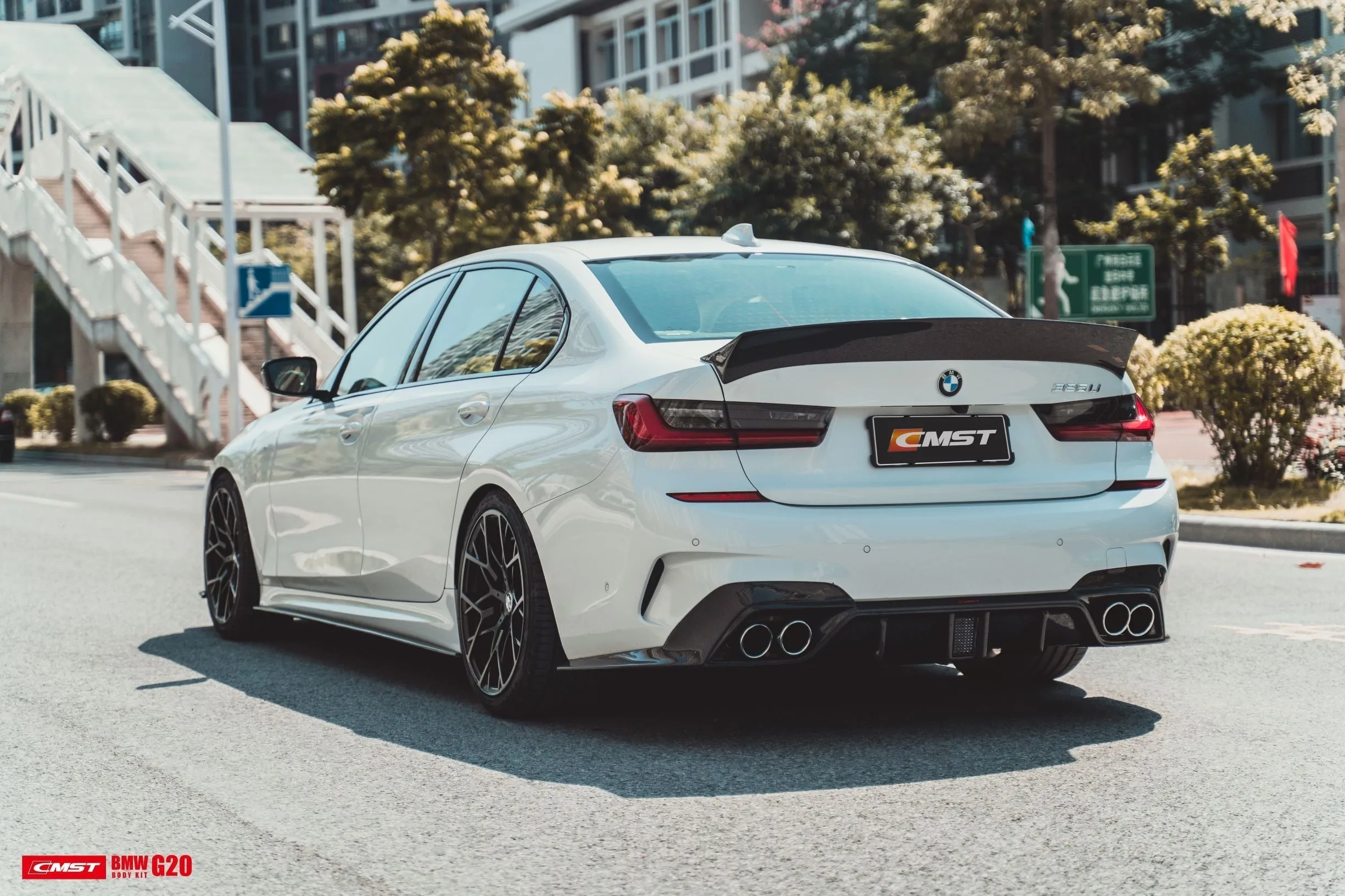 CMST Carbon Fiber Rear Diffuser for BMW 3 Series G20 G21 M340i 330i 2019-2022
