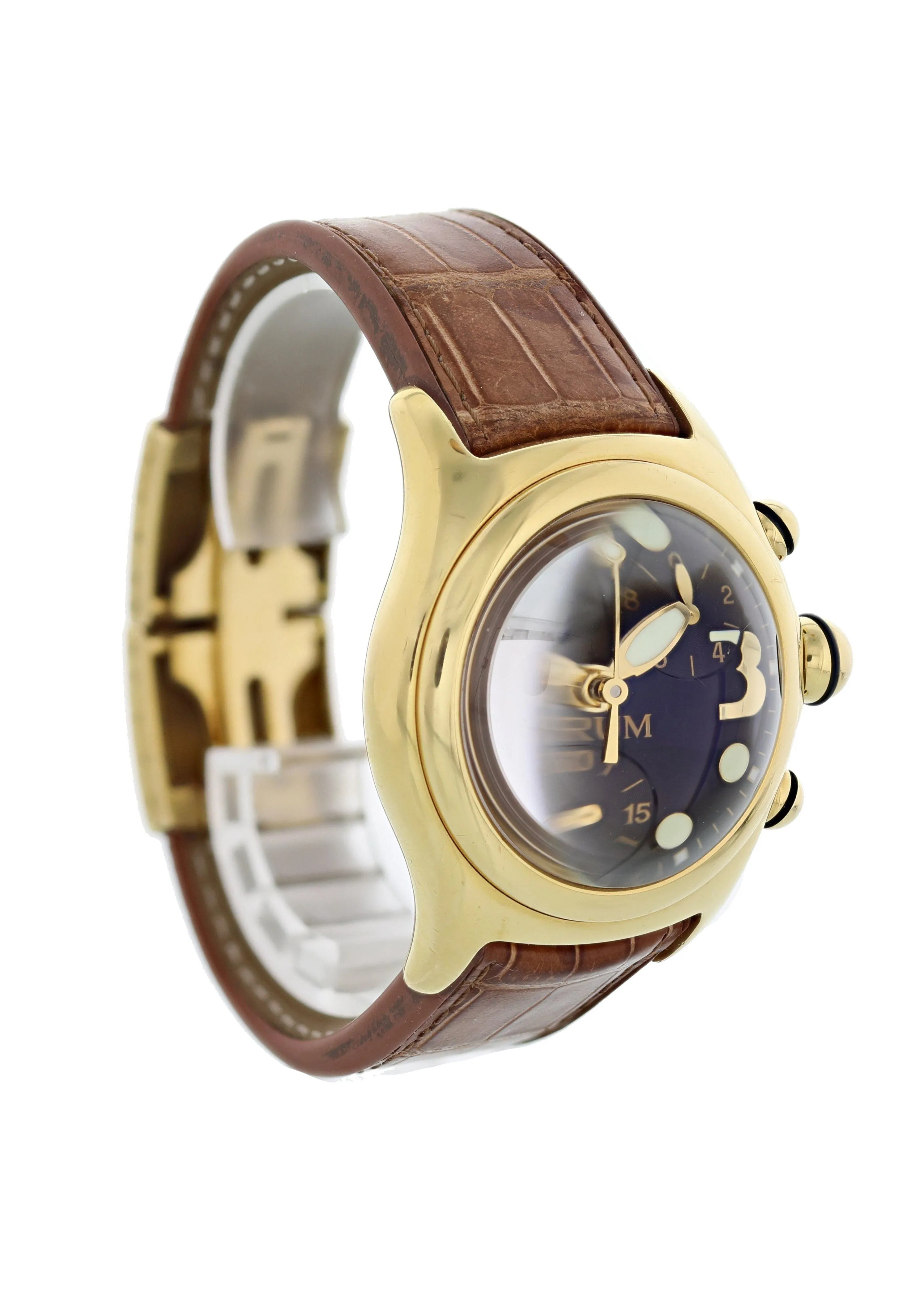 Corum Bubble Chronograph 396.150.56 18k Yellow Gold Mens Watch