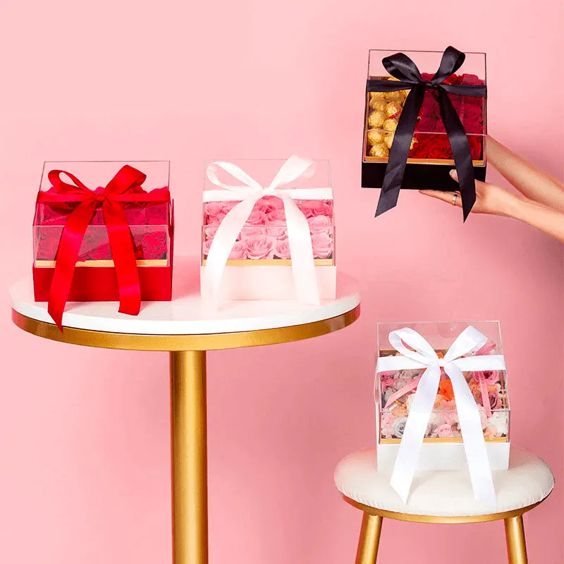 Creative Square Gift Box - Elegant Acrylic Packaging Solution