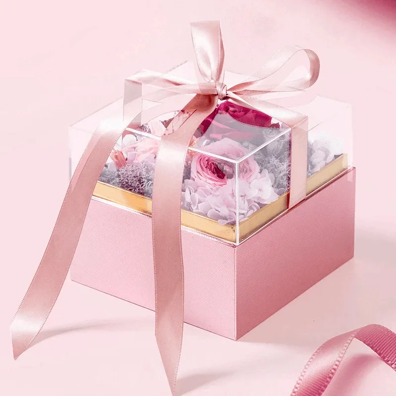 Creative Square Gift Box - Elegant Acrylic Packaging Solution