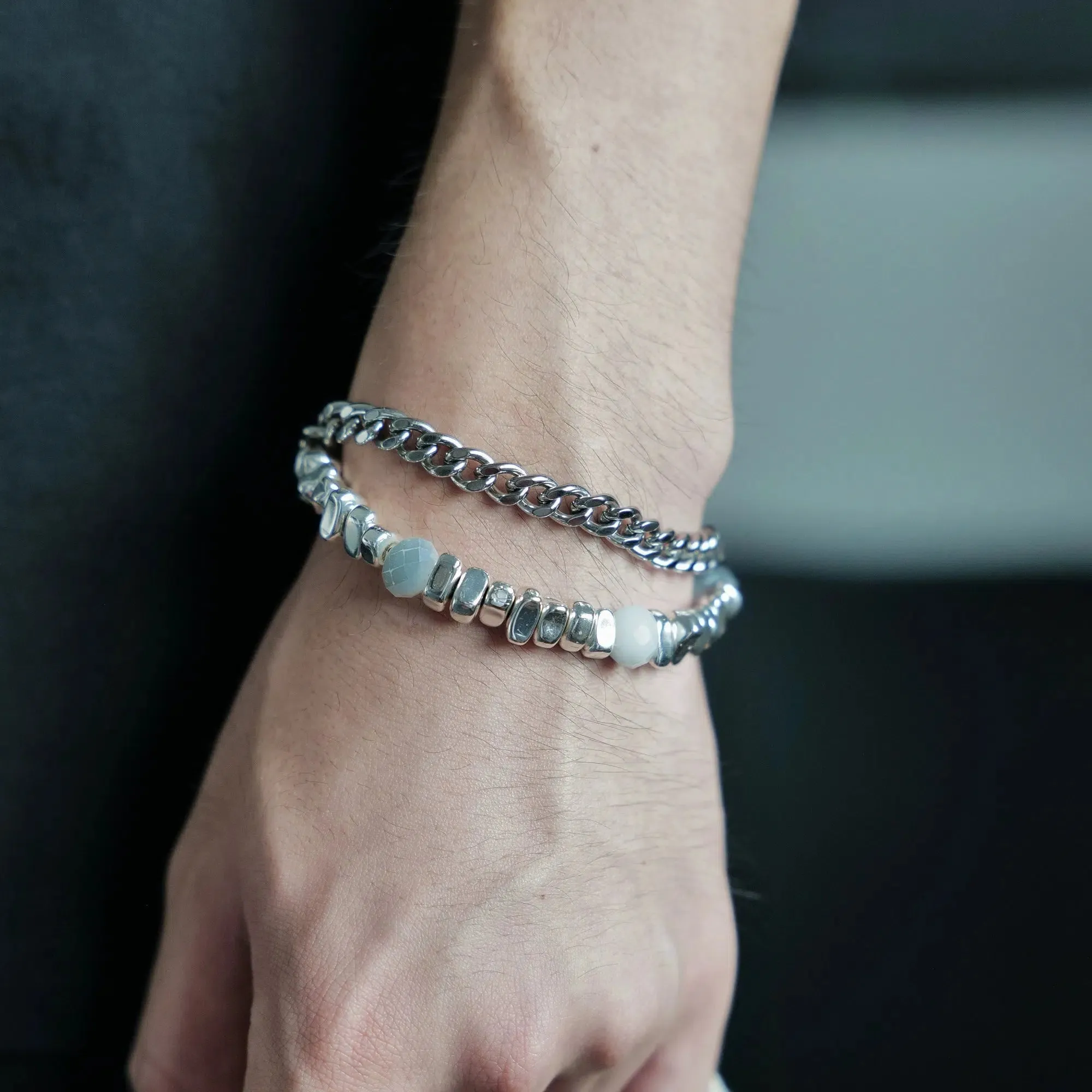 Cuban Chain Double Bracelet