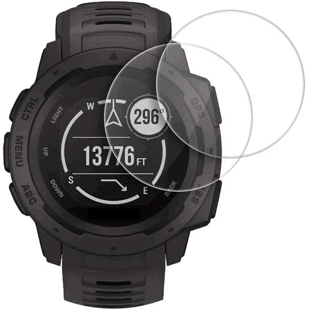 Deco Essentials 2-Pack Screen Protector for 0.9" x 0.9" (23 x 23 mm) Garmin Watches