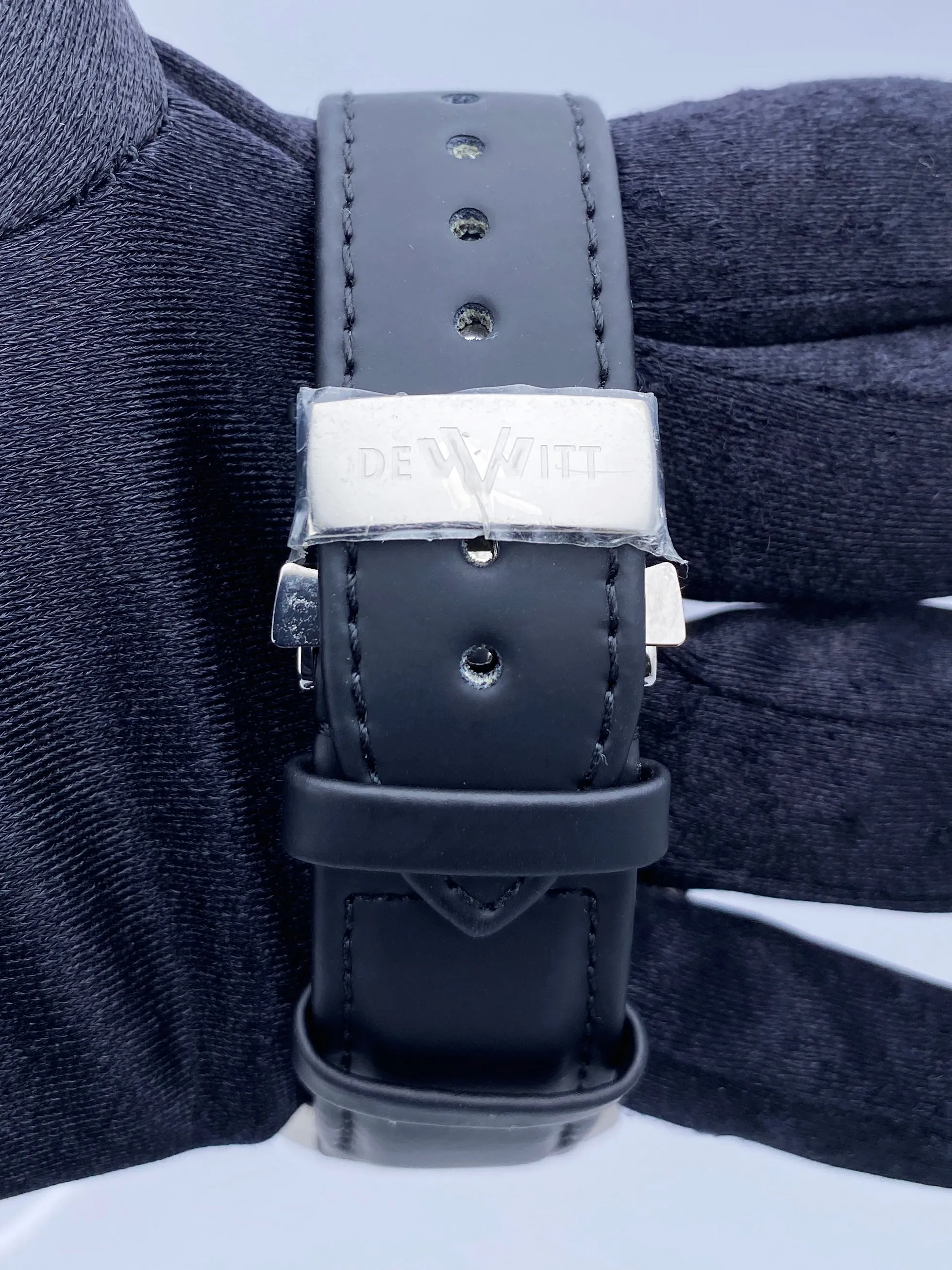 Dewitt Academia FTV.CHR.007.RFB Black Dial Mens Watch Box Papers