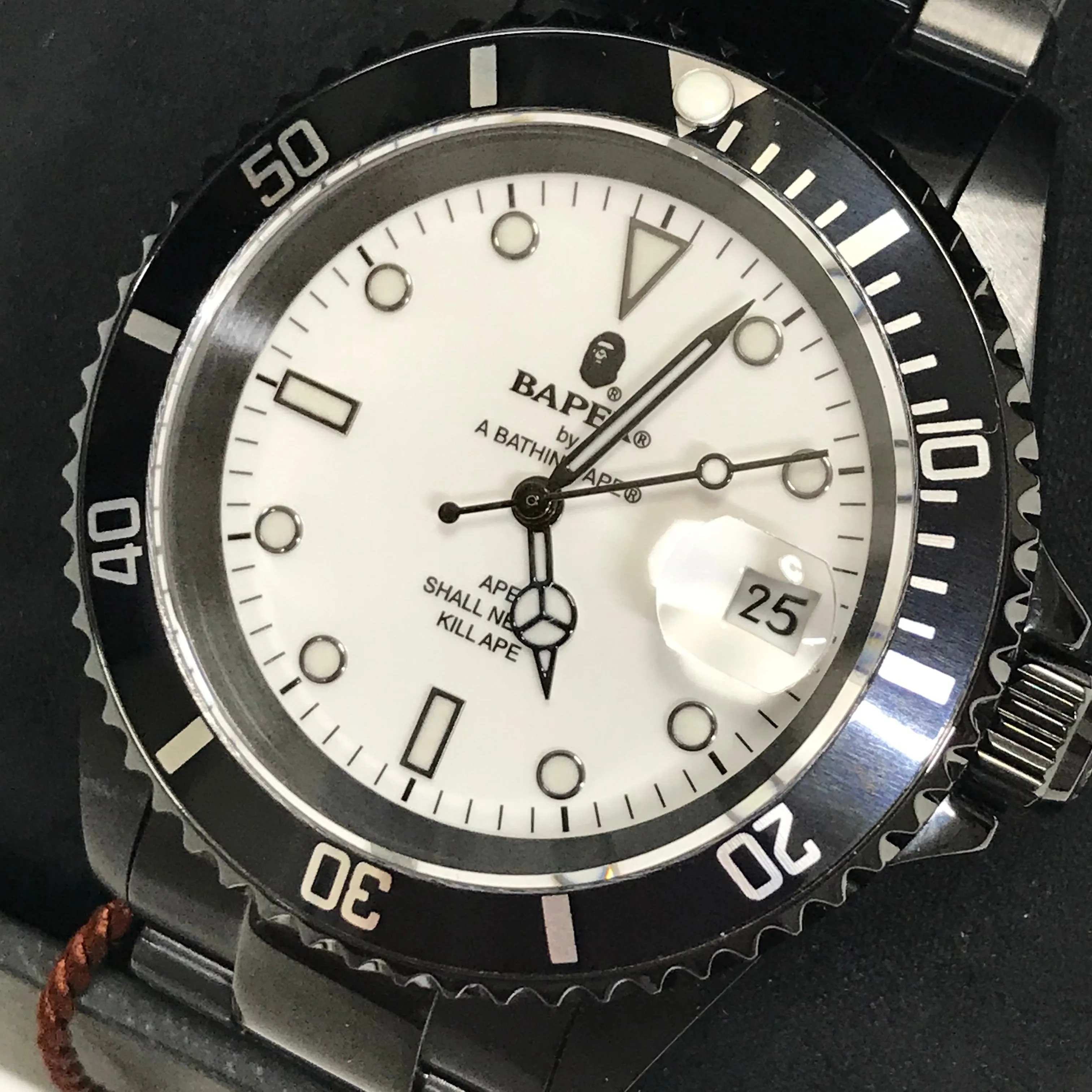 DS! A Bathing Ape Bape Type 1 Bapex Watch Black