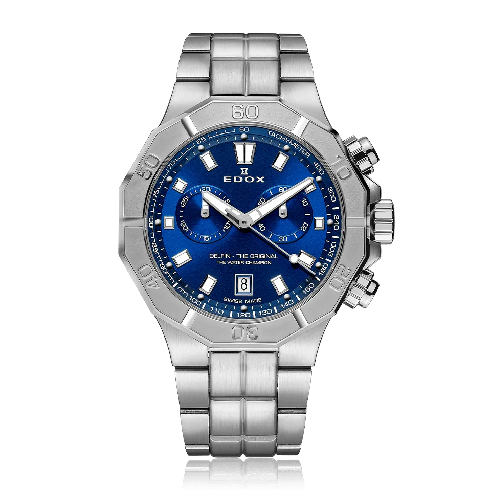 EDOX SWISS MADE 10113-3M-BUIN DELFIN THE ORIGINAL CHRONOGRAPH