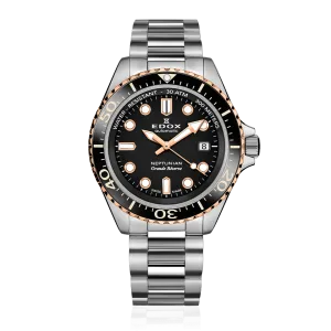 EDOX SWISS MADE 80801-3NRM-NIR NEPTUNIAN GRANDE RÉSERVE DATE AUTOMATIC