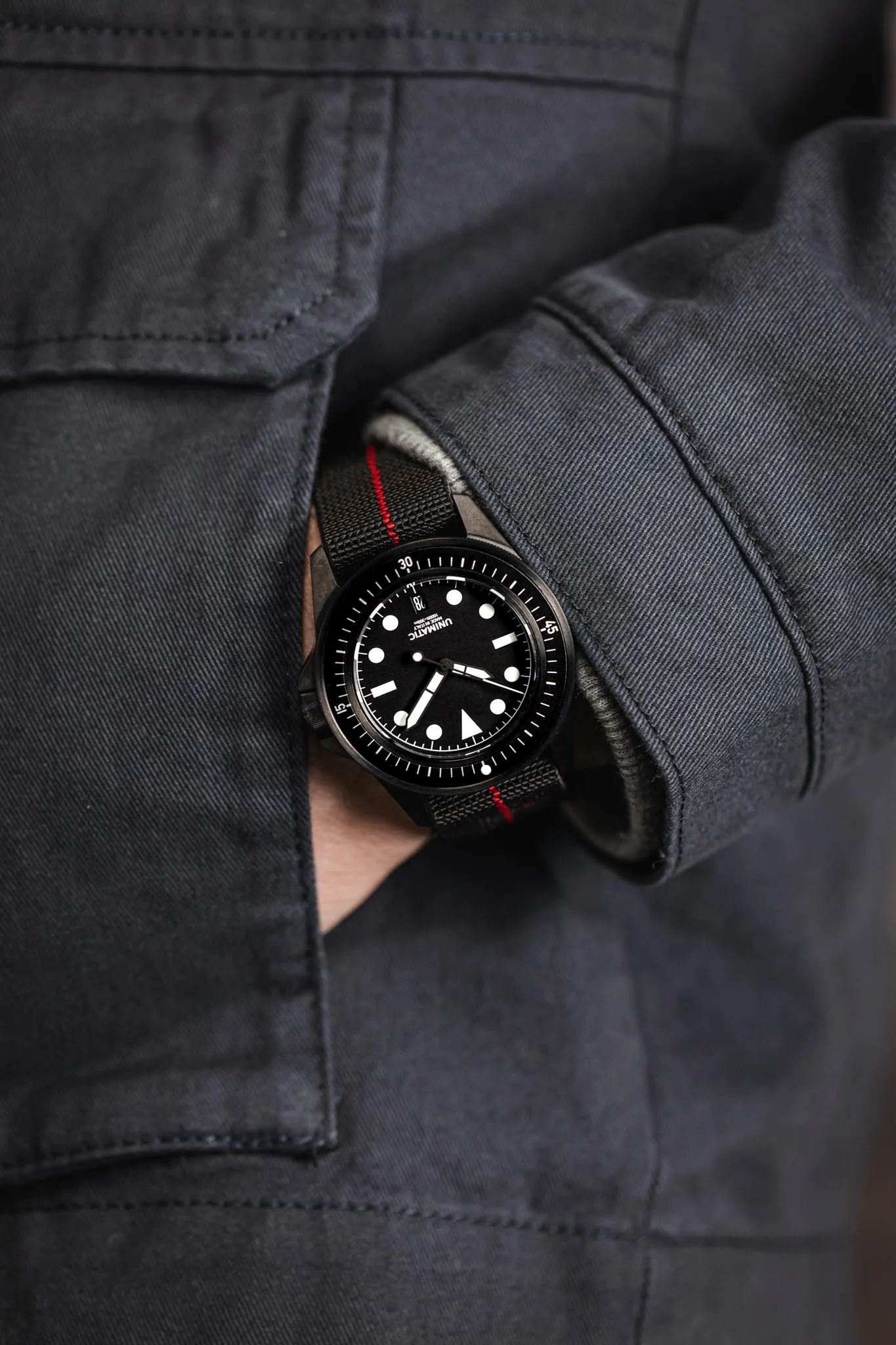 Erika's Originals BLACK OPS MN™ Strap with RED Centerline - BLACK Hardware