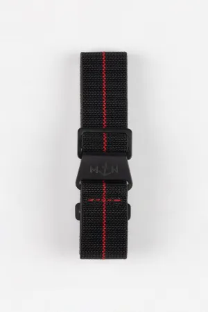 Erika's Originals BLACK OPS MN™ Strap with RED Centerline - BLACK Hardware