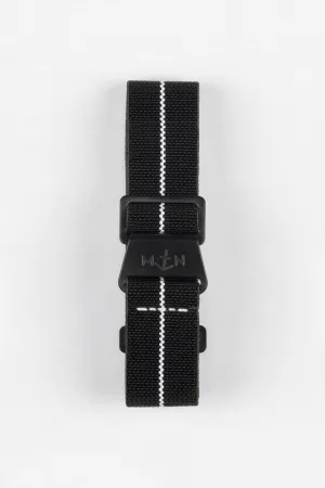 Erika's Originals BLACK OPS MN™ Strap with WHITE Centerline - BLACK Hardware