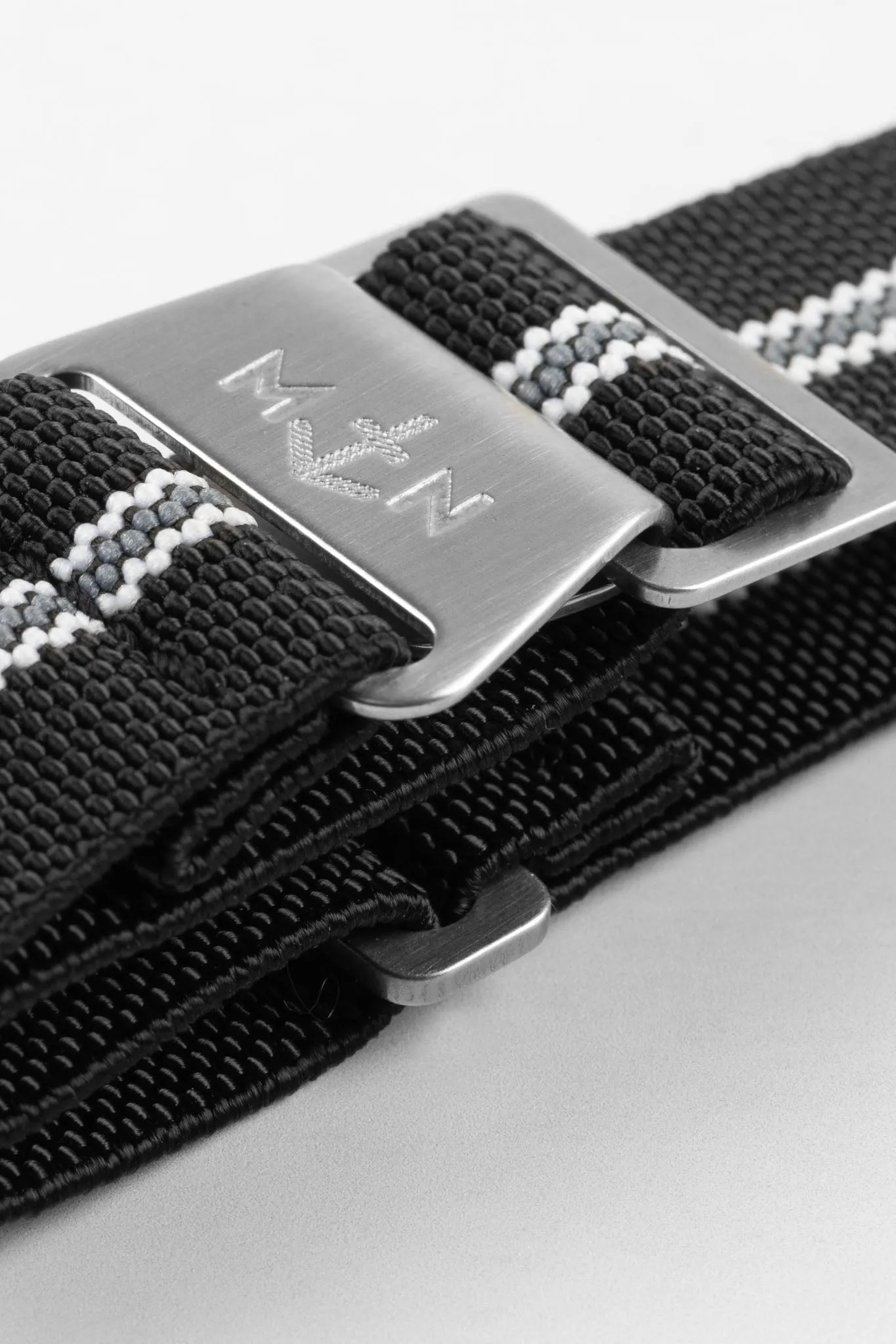 Erika's Originals CORSA MN™ Strap with GREY Centerline - BRUSHED Hardware