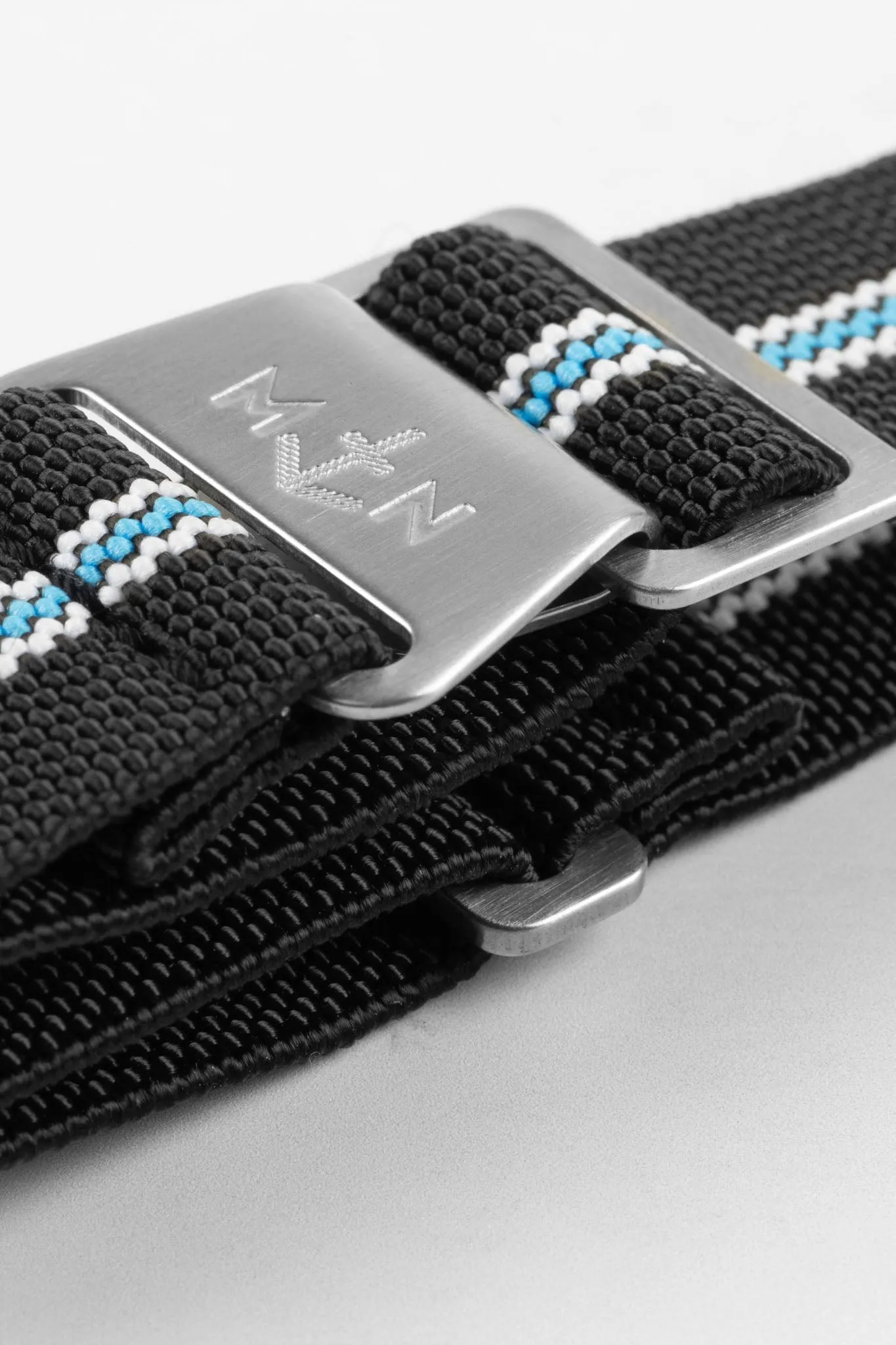 Erika's Originals CORSA MN™ Strap with TURQUOISE Centerline - BRUSHED Hardware