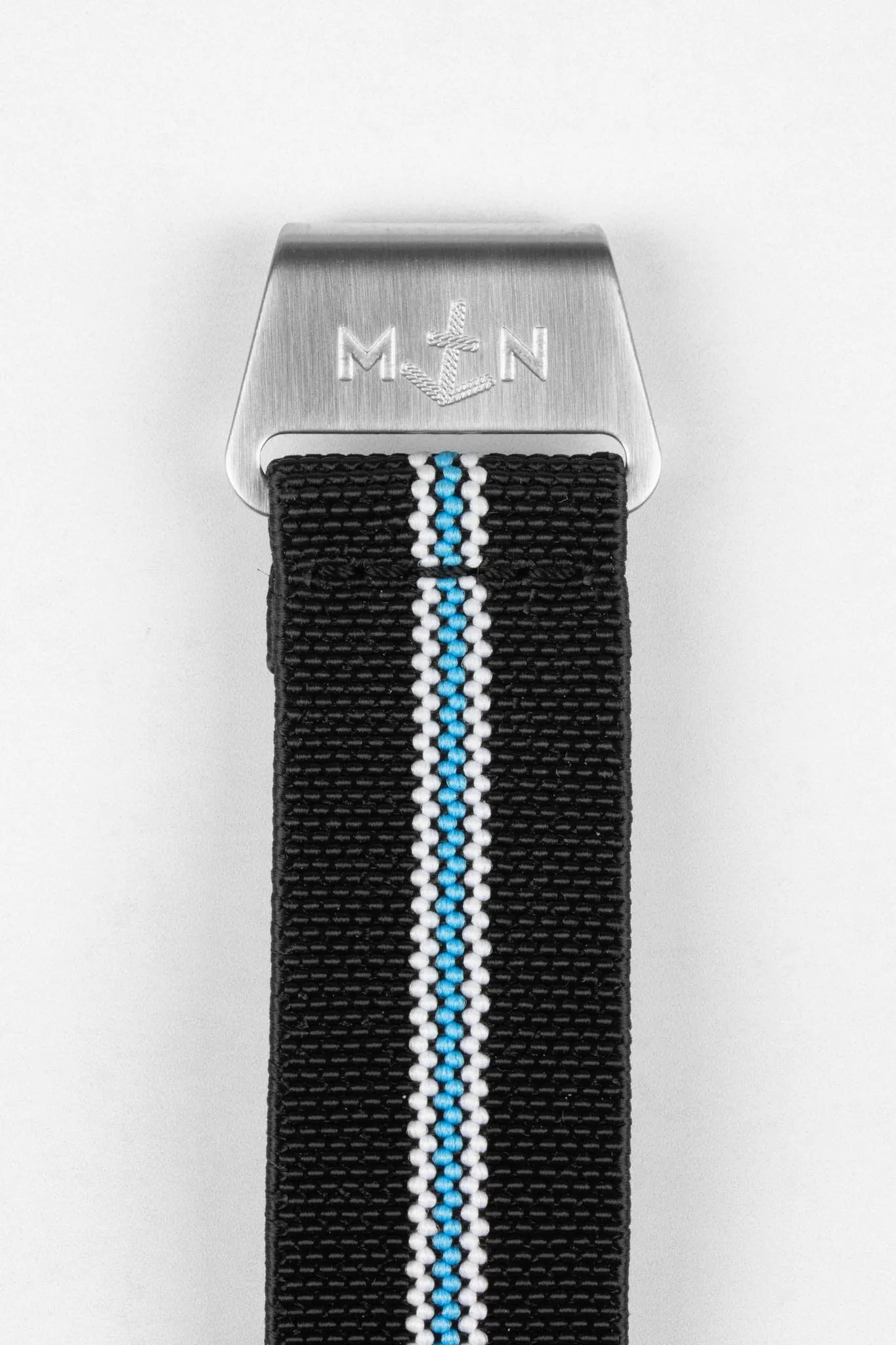 Erika's Originals CORSA MN™ Strap with TURQUOISE Centerline - BRUSHED Hardware
