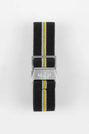 Erika's Originals CORSA MN™ Strap with YELLOW Centerline - BRUSHED Hardware