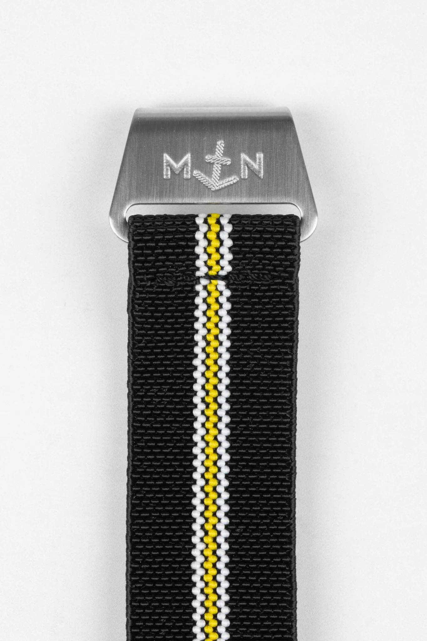 Erika's Originals CORSA MN™ Strap with YELLOW Centerline - BRUSHED Hardware