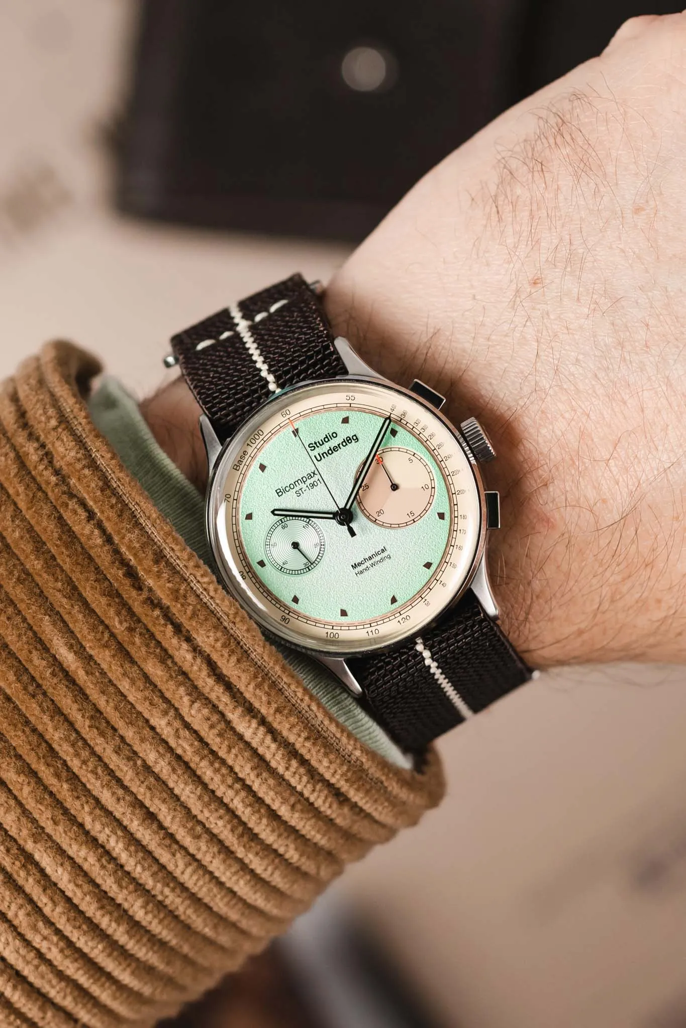 Erika's Originals HAVANA MN™ Strap with SAND Centerline - BRUSHED Hardware
