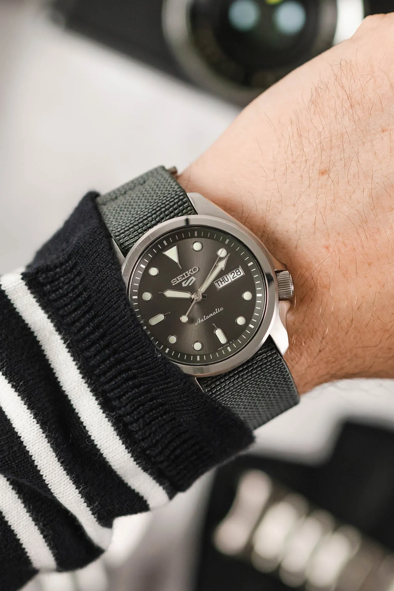 Erika's Originals MIRAGE MN™ Strap in FULL GREY - BRUSHED Hardware