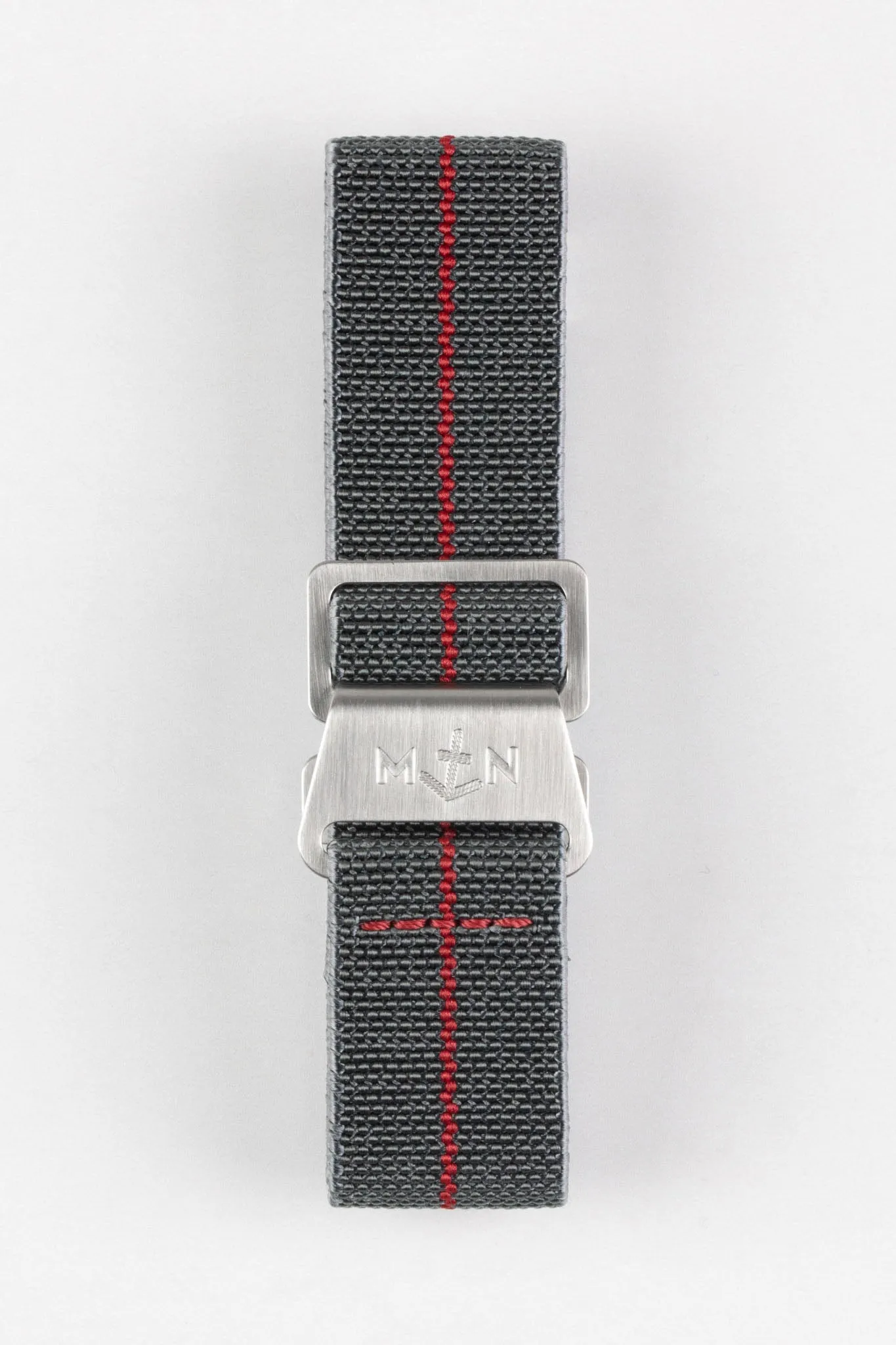 Erika's Originals MIRAGE MN™ Strap with RED Centerline - BRUSHED Hardware