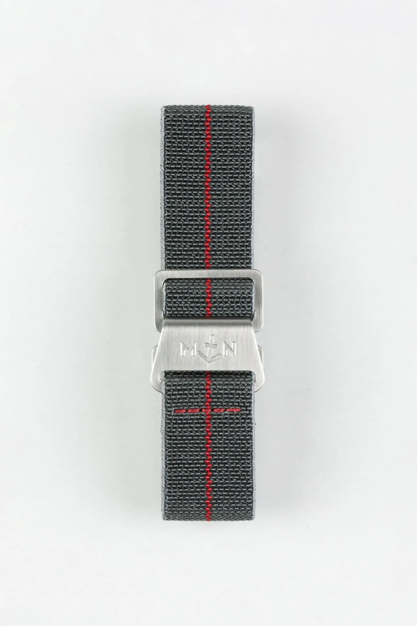 Erika's Originals MIRAGE MN™ Strap with RED Centerline - BRUSHED Hardware