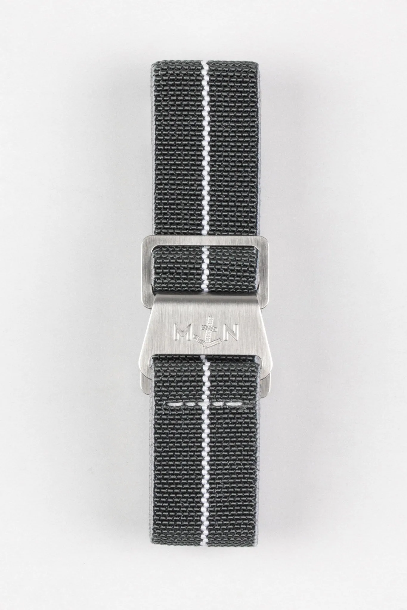 Erika's Originals MIRAGE MN™ Strap with WHITE Centerline - BRUSHED Hardware
