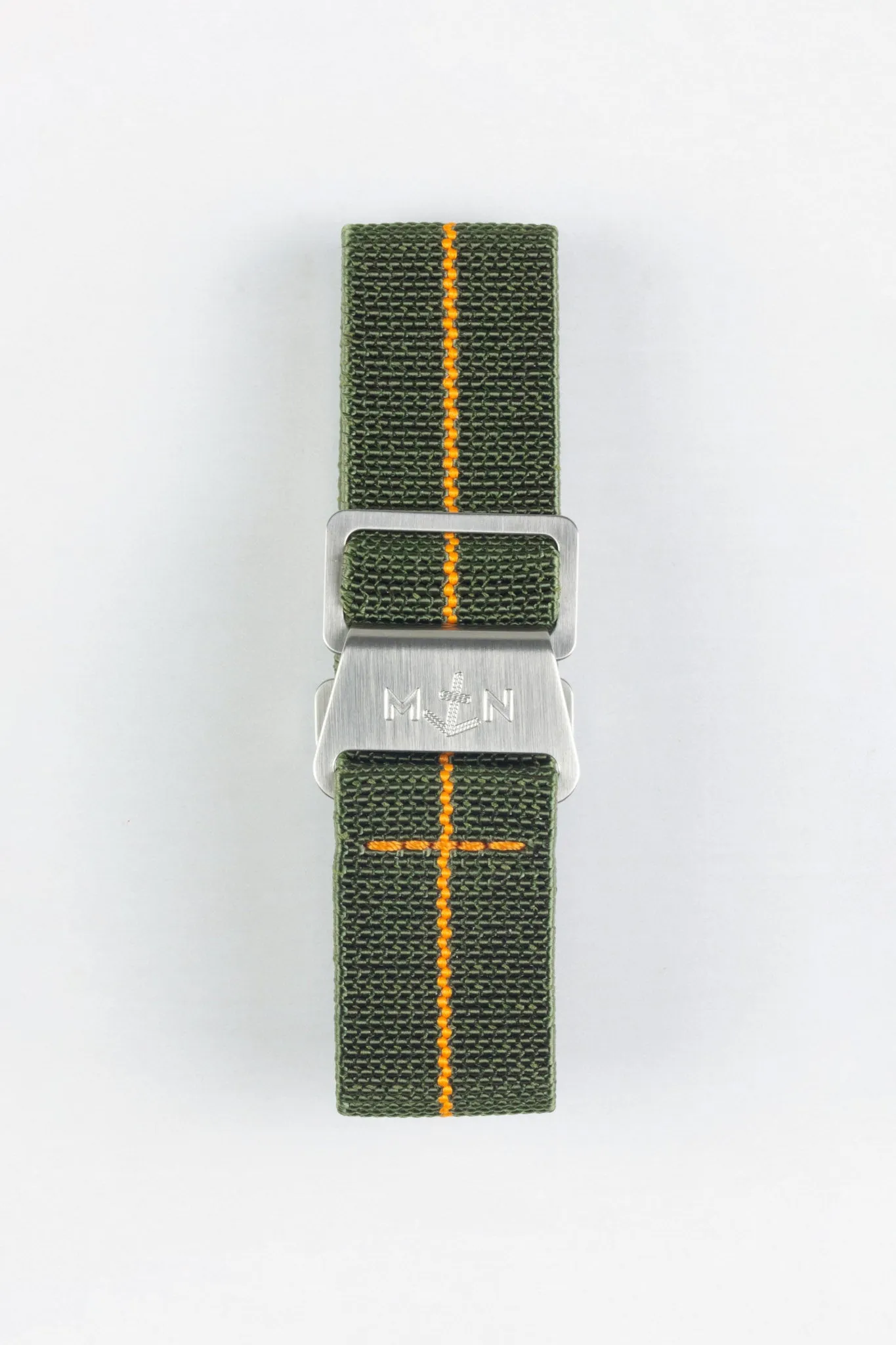 Erika's Originals ORIGINAL MN™ Strap with ORANGE Centerline - BRUSHED Hardware