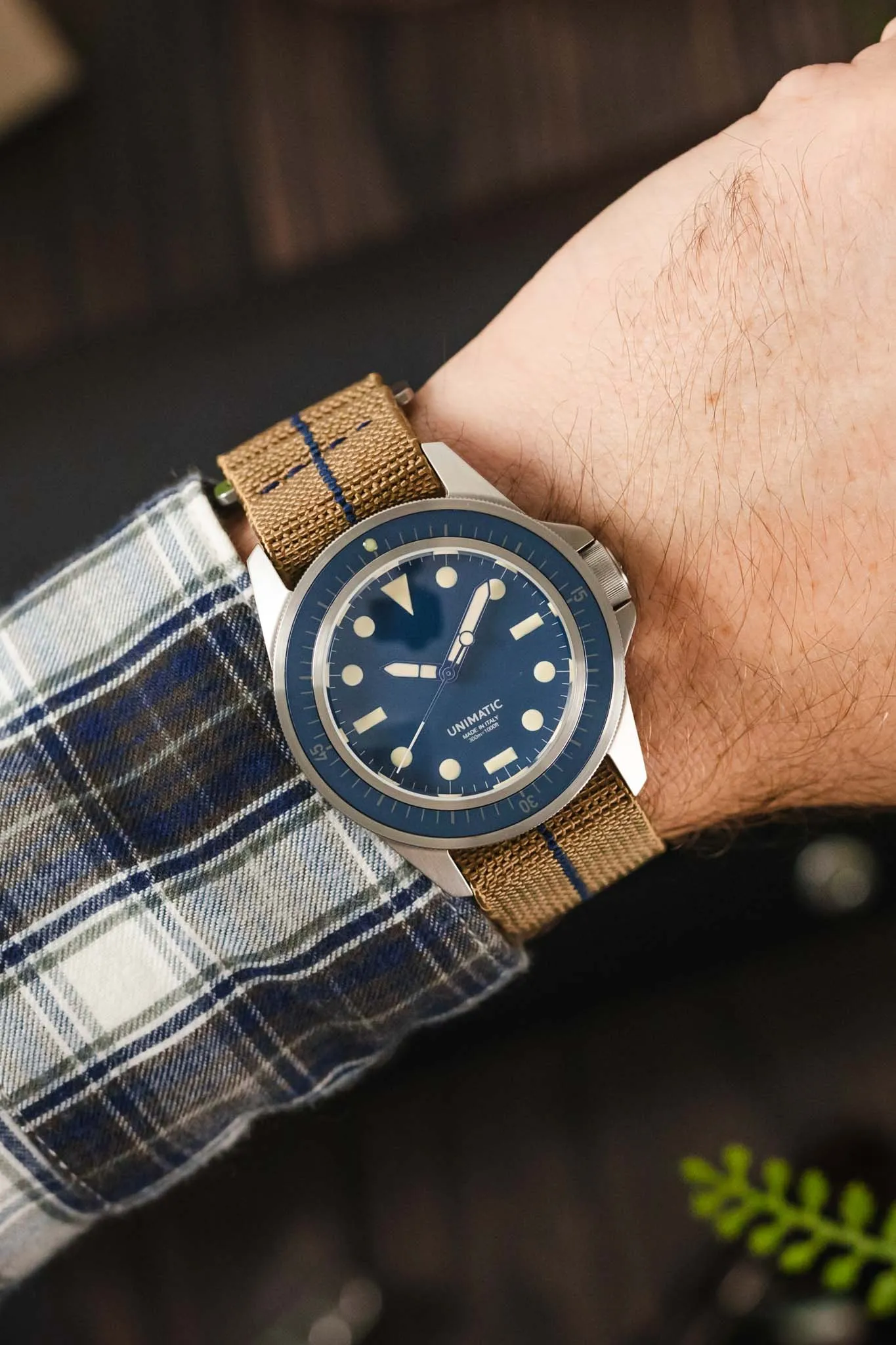 Erika's Originals SAHARA MN™ Watch Strap | Navy Blue Centerline